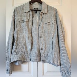 Jones New York Linen Jacket, women's medium